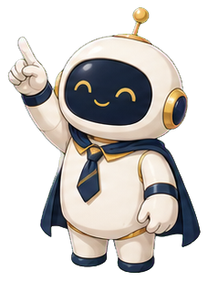 指し示すAIマスコット