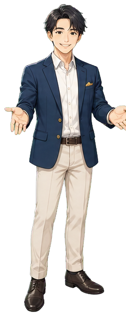 笑顔で提案する男性